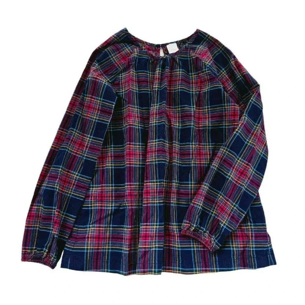 EUC Hanna Andersson Plaid Tunic 14/16 Girl